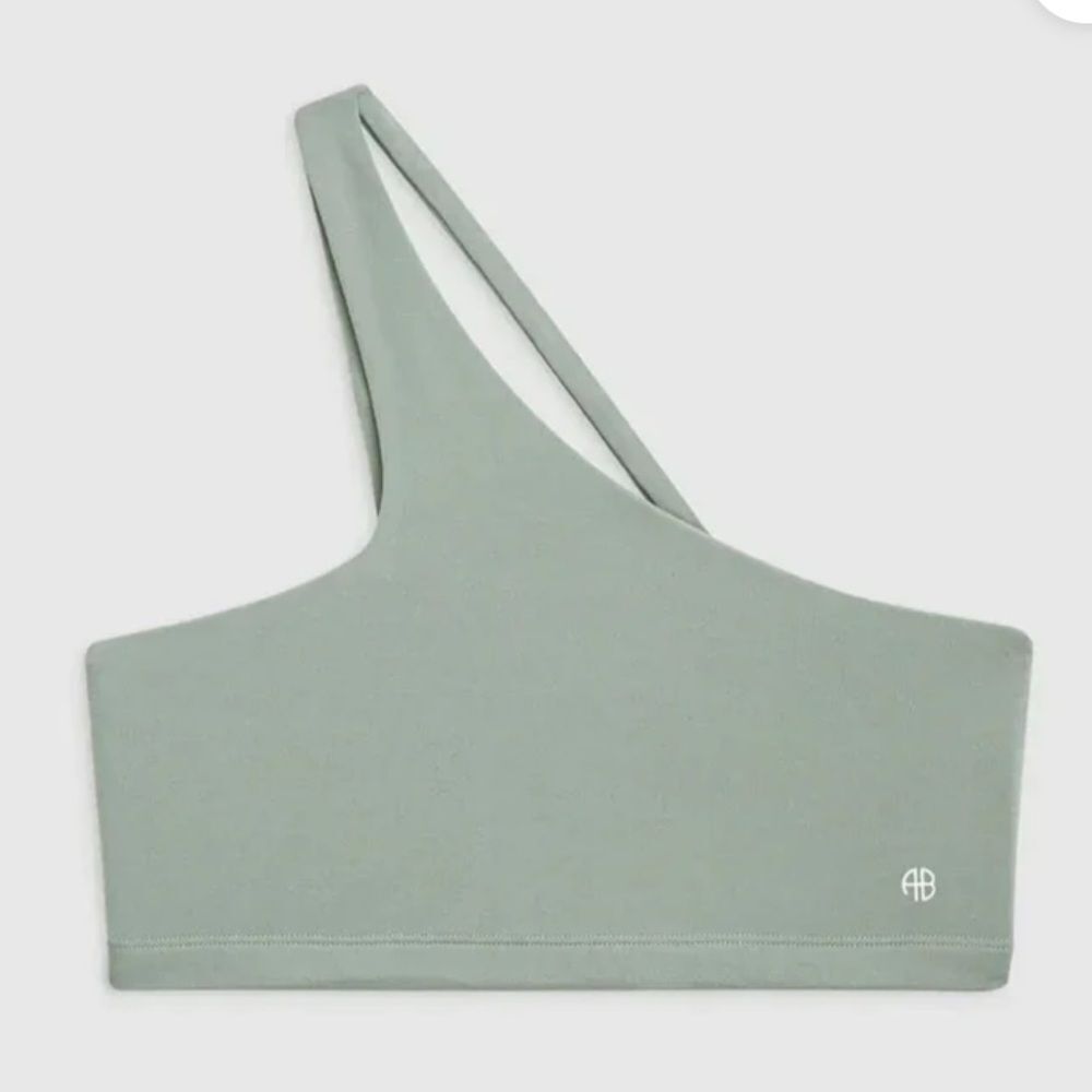Anine Bing Jules sports bra Small Asymmetrical Green